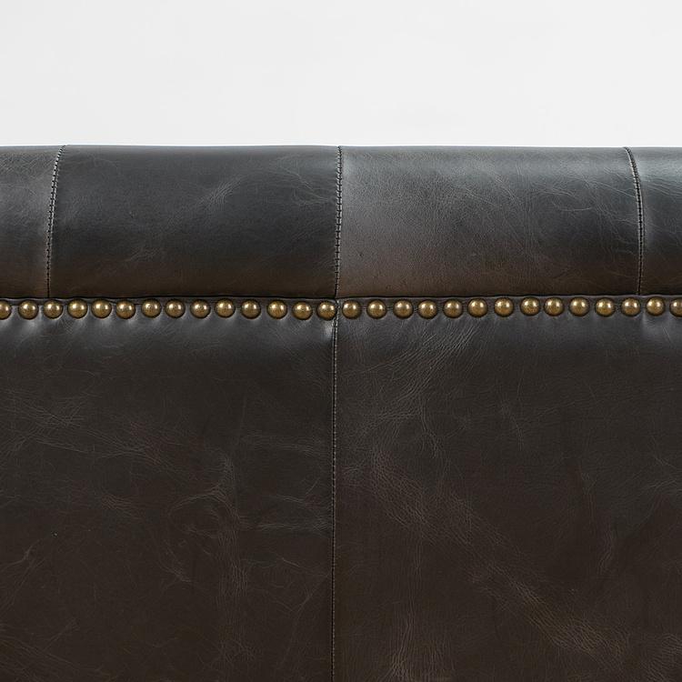 Двухместный кожаный диван Маршал, песочные ножки Marshall 2 Seater, Oak Sandwashed Leather