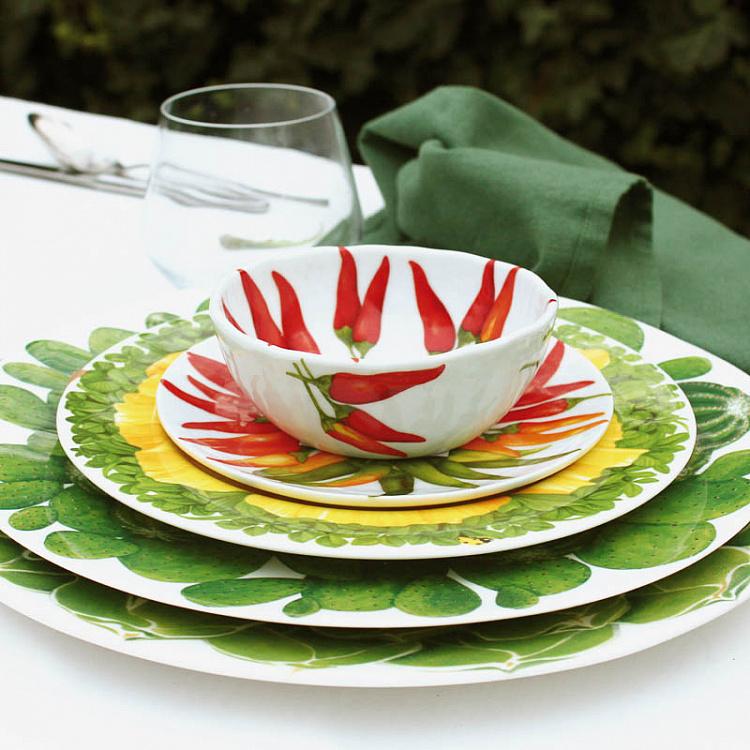 Десертная тарелка Средиземноморская диета Чили Dieta Mediterranea Peperoncini Dessert Plate