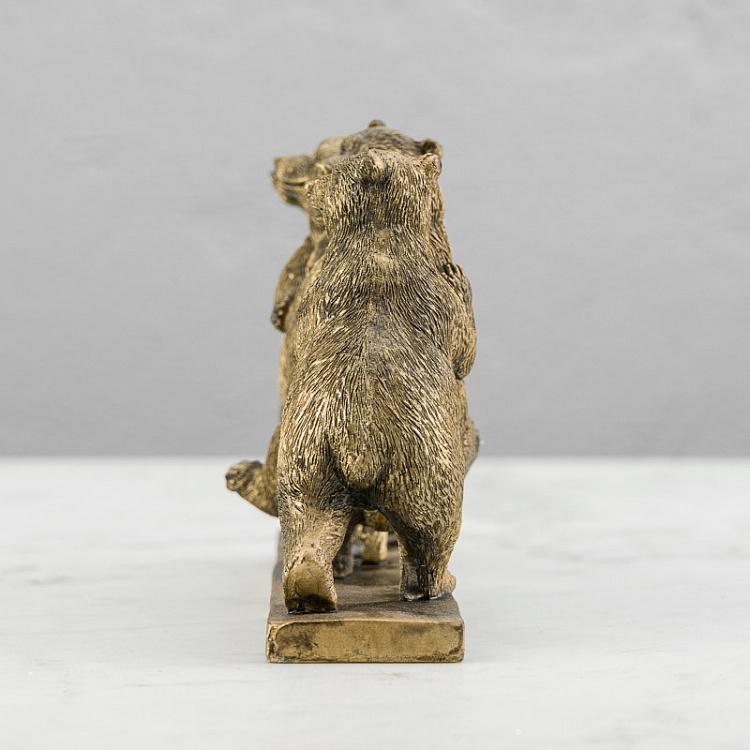 Статуэтка Медвежий квинтет Row Of 5 Bears Antique Gold