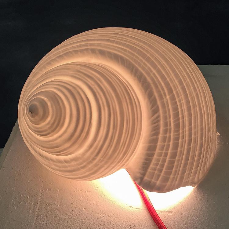 Фарфоровая настольная лампа Ракушка Porcelain Table Lamp Shell