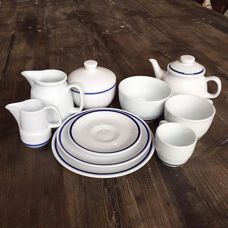 Кофейная пара Синяя полоска Filo Blue Coffee Cup And Saucer
