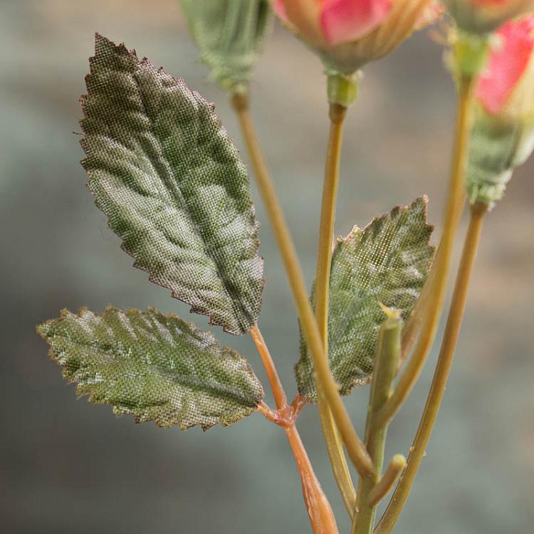 Искусственная Мини-роза розовая Mini Rose Pink 30 cm