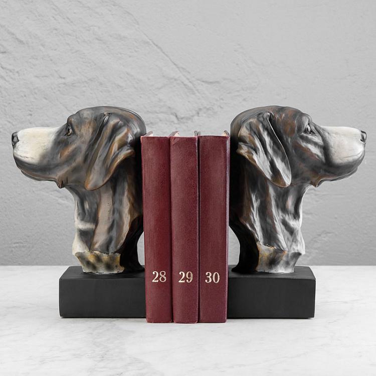 Набор из двух держателей для книг Головы собак Bookend Dogs Heads