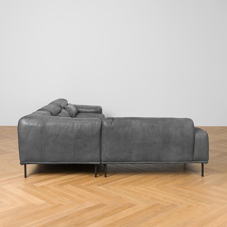 Угловой модульный кожаный диван Студио Studio Group Leather