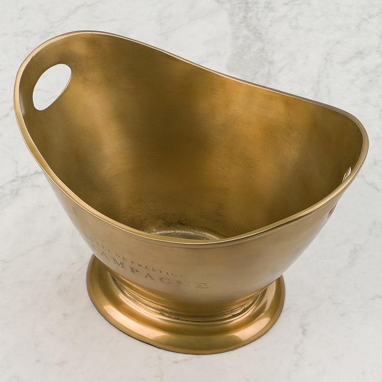 Ведро для льда латунного цвета с патиной Wine Cooler Brass Patina