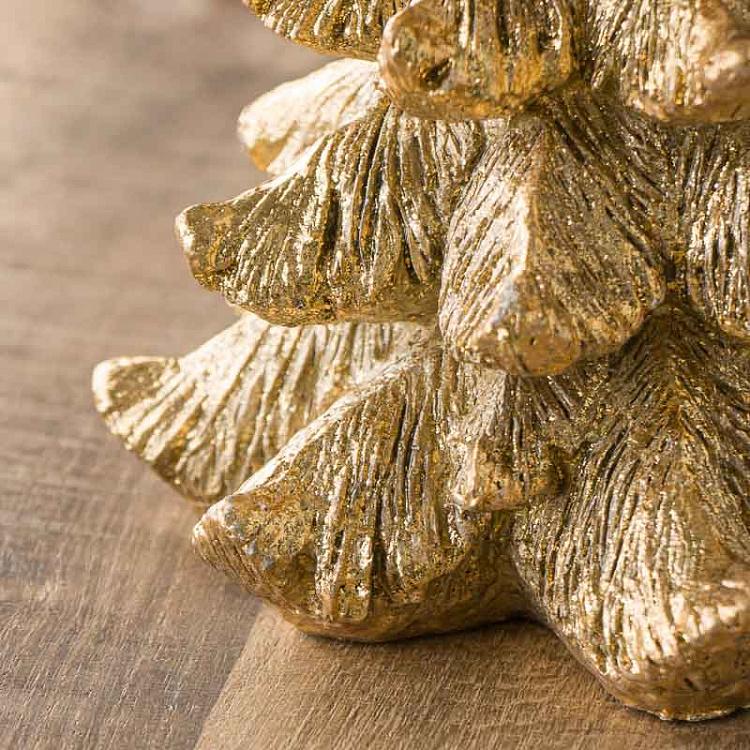 Новогодняя фигурка Золотая ёлка Christmas Tree Gold 21 cm