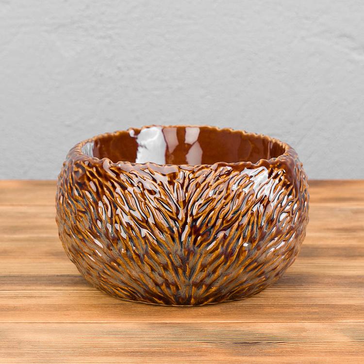 Салатница Ёж Stoneware Hedgehog Bowl Brown