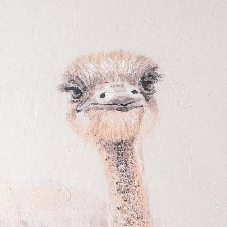 Картина акрилом на холсте Милые страусы Canvas Acrylic Painting Lovely Ostriches