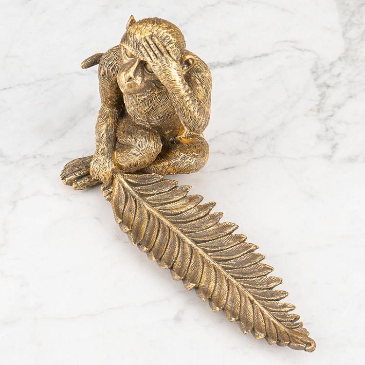 Подставка для мелочей и украшений Обезьяна с листом Golden Monkey With Leaf Trinket Tray