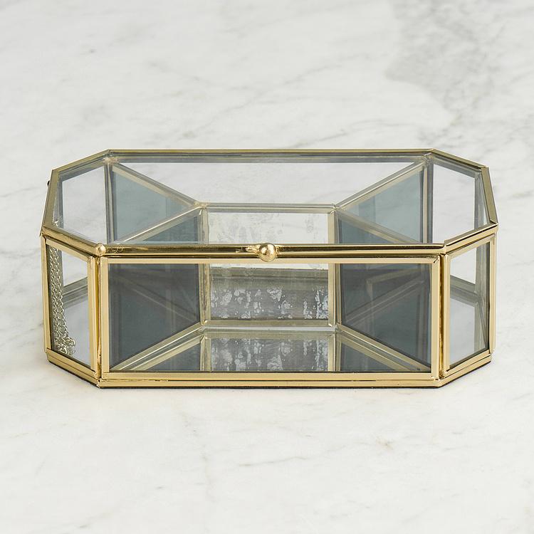 Многогранная стеклянная шкатулка Blue Glass Box