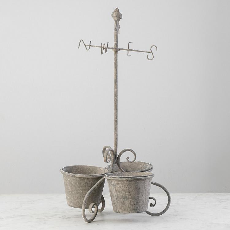 Подставка для цветов Флюгер Weathercock Round Planters