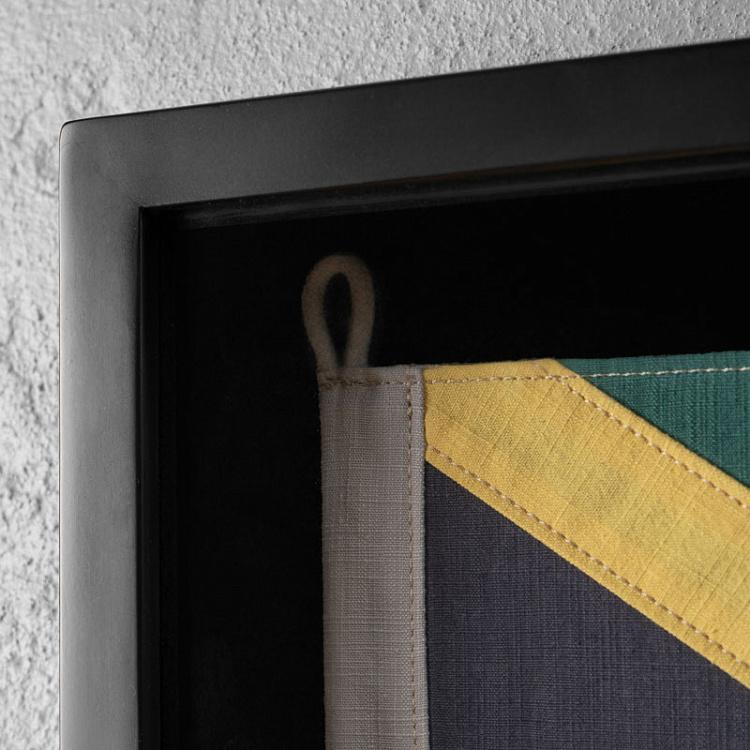 Флаг Ямайки за стеклом в раме, мини Shadow Box Flag Jamaica Mini