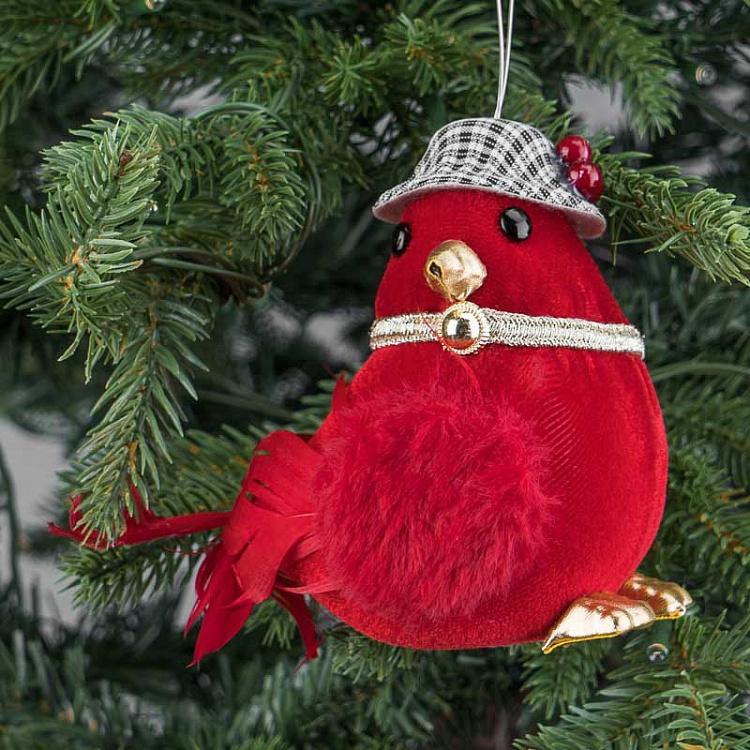 Ёлочная игрушка Птица в шляпке Bird In Hat 16 cm