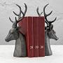 Набор из 2-х держателей для книг Bookend Deer Heads Big Antlers