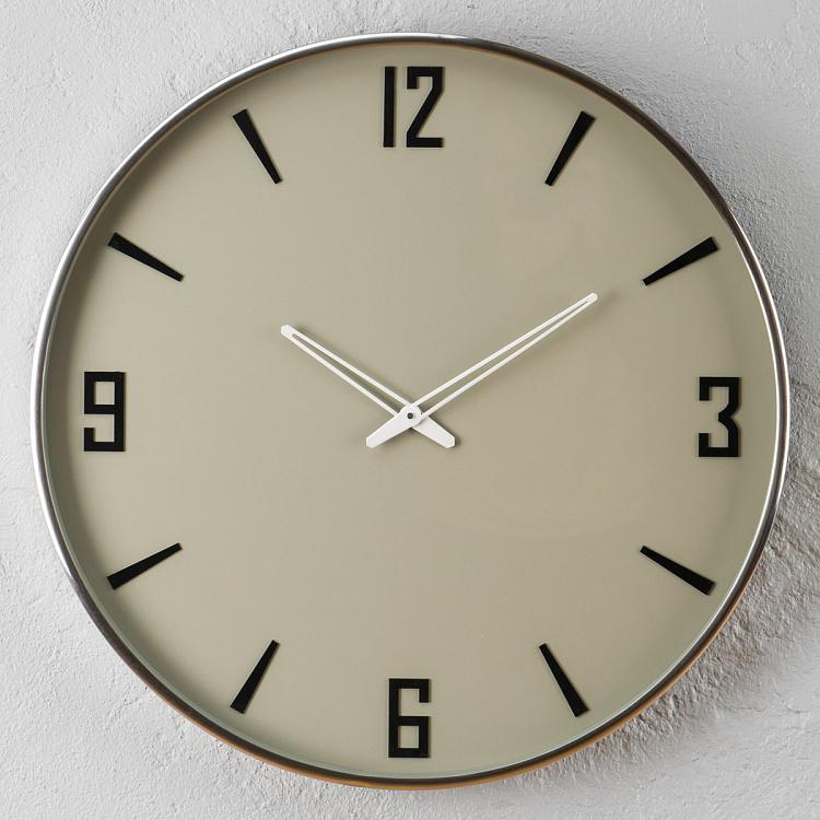 Настенные стальные часы Баухаус Grey Background Modern Wall Clock