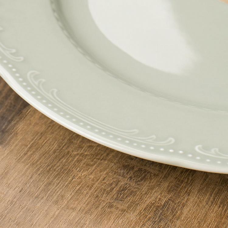 Серо-зелёная обеденная тарелка Старая Вена, S Vecchio Vienna Dinner Plate Small Sage Green