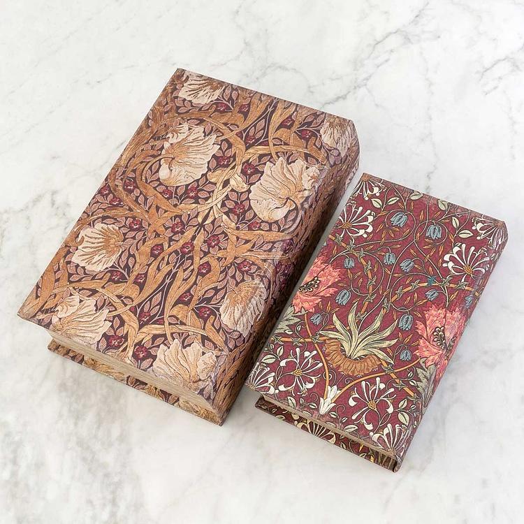 Набор из двух шкатулок Цветы Set Of 2 Book Boxes Flowers