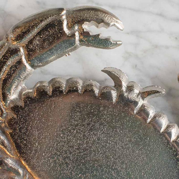 Подставка под горячее Краб, никелированная сталь Trivet With Crab Nickel Finish
