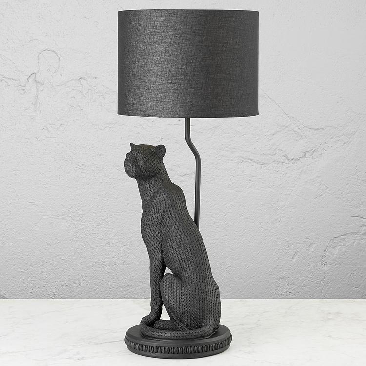 Настольная лампа с абажуром Пантера Black Panther Bagheera Lamp With Shade