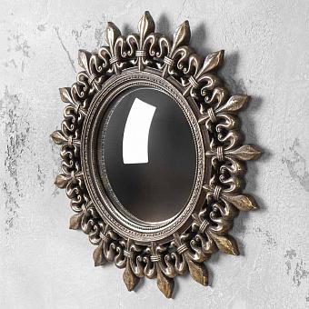 Convex Mirror Antique Gold