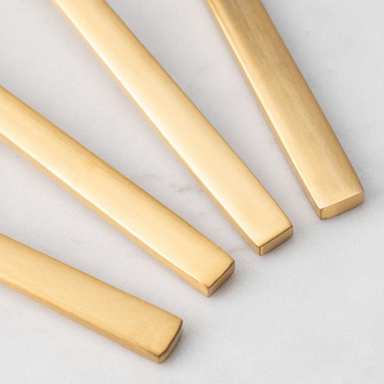 Набор из четырёх столовых приборов матовый золотой Set Of 4 Cutlery Matt Gold