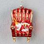 Ёлочная игрушка Glass Xmas Dog In Sofa Chair Red 11 cm