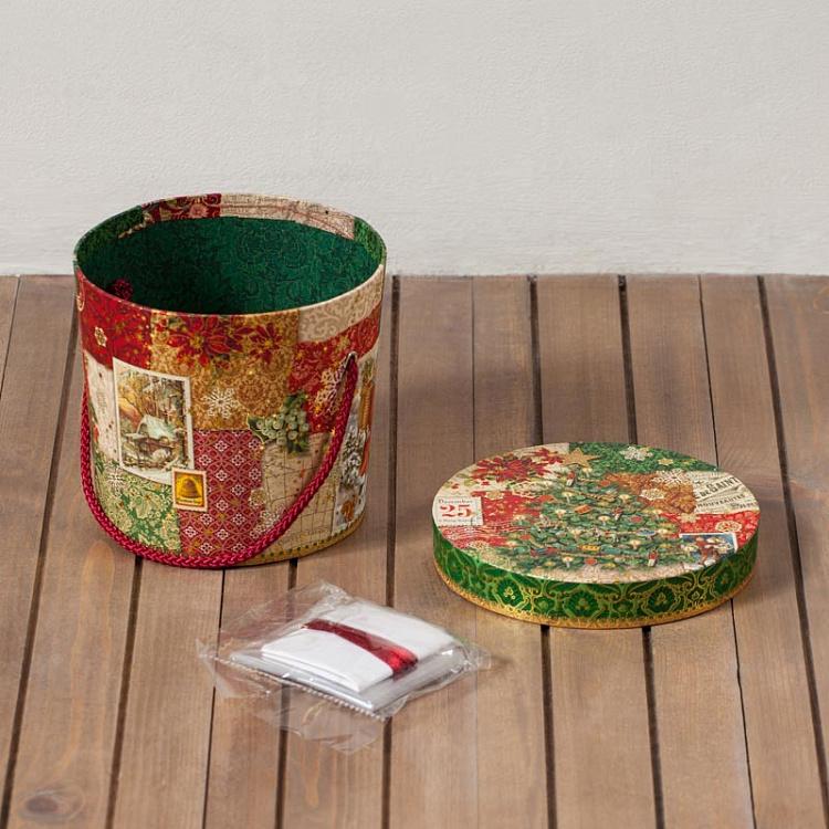 Круглая подарочная коробка Рождество, M Nest Treat Box Xmas Victoriana Medium