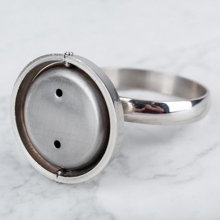 Настенная мыльница Розетка Wall Mount Soap Rosace Nickel And Ceramic