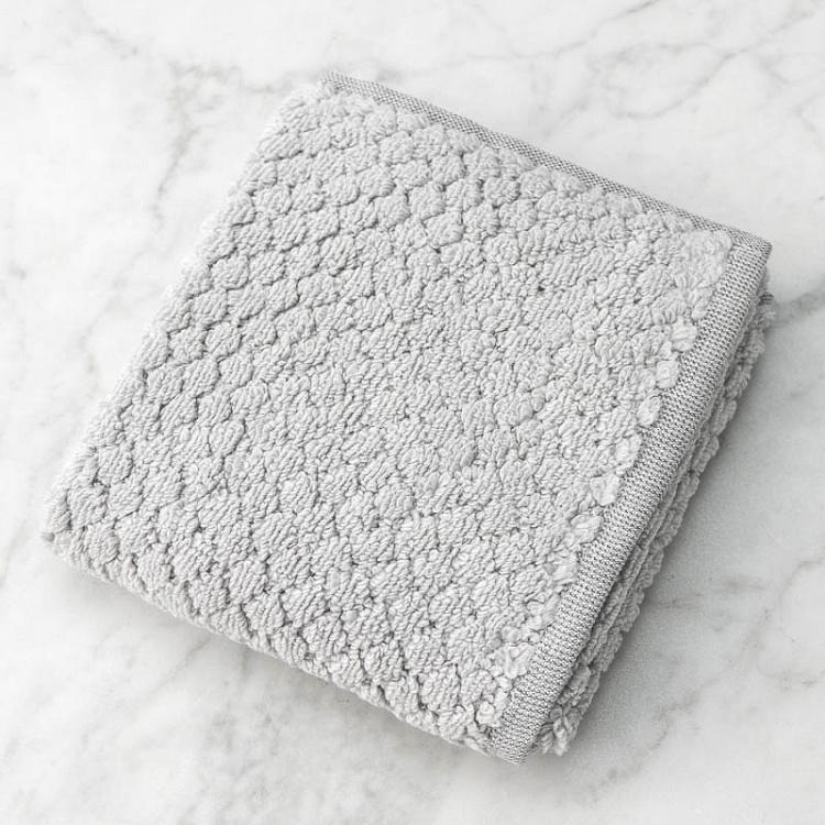 Светло-серое махровое полотенце-салфетка Пунто 30x40 см Punto Washcloth Towel Light Grey 30x40 cm