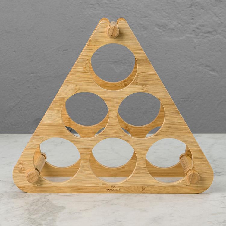 Бамбуковая подставка на шесть бутылок Время для вина Wine Time 6 Bottles Stand