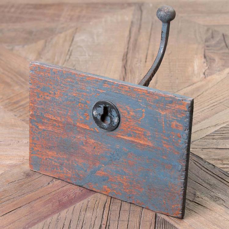 Двухрожковый крючок на деревянной основе Wooden Wall Rack With 1 Hook