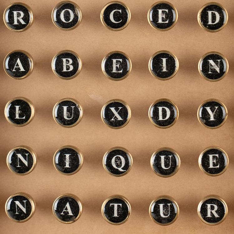 Настенное украшение Деревянный алфавит в раме Wooden Alphabet Frame Underwood