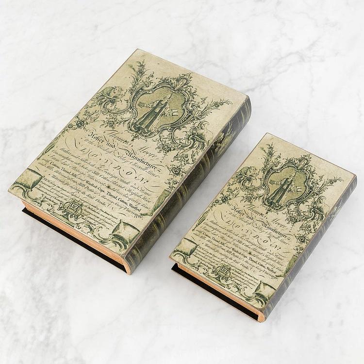 Набор из двух шкатулок Старая Англия Set Of 2 Book Boxes Old England