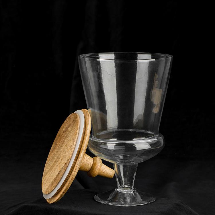 Конфетница с деревянной крышкой Византия Byzantium Airtight Jar