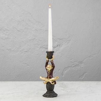 Monkey With Basket Candle Holder