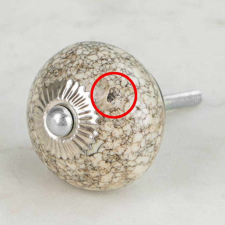 Кремовая керамическая мебельная ручка с кракелюром дисконт Crackled Ceramic Knob Cream discount