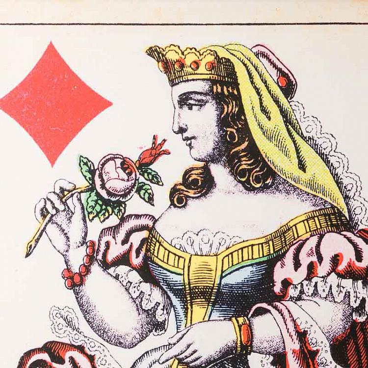 Картина-принт Бубновая Дама Cards Dame Diamonds