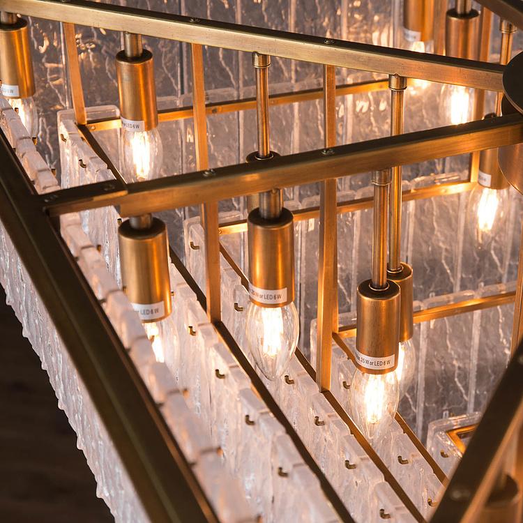 Квадратная люстра Барк с пятью кольцами Bark Square Pendant 5 Rings