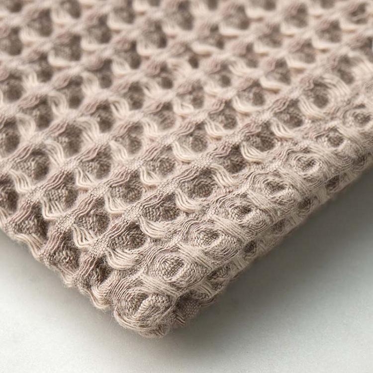 Дымчато-бежевое вафельное полотенце-салфетка Модал 30x40 см Modal Waffle Washcloth Towel Warm Grey 30x40 cm