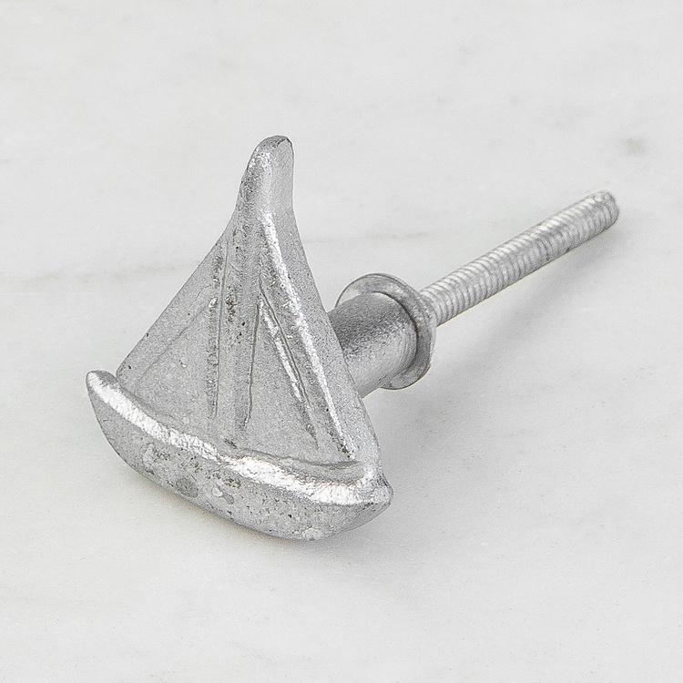 Мебельная ручка Парусник серебряный Sailboat Knob Silver