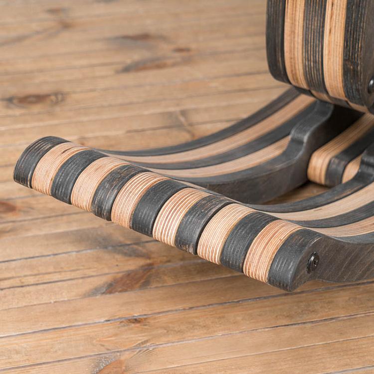 Тёмная детская качалка Лось Elk Rocking Chair Dark Oil
