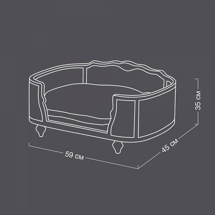 Чёрный диван для собак/кошек Артур, S Arthur Sofa Small, Black Velvet