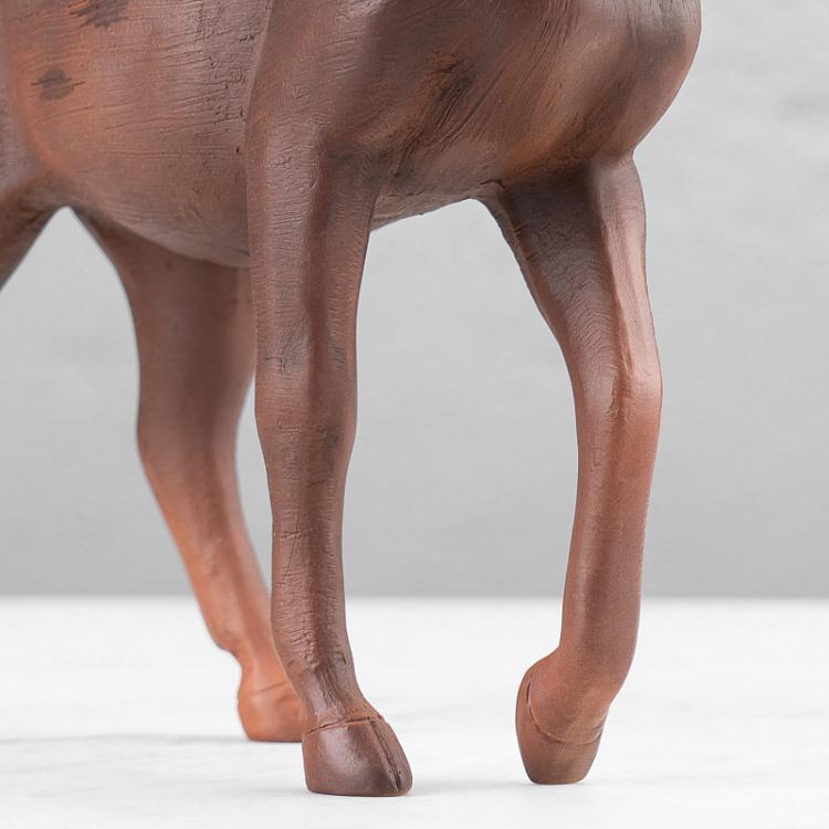 Новогодняя фигурка Прогуливающийся олень Walking Wood Look Deer Brown 46,5 cm