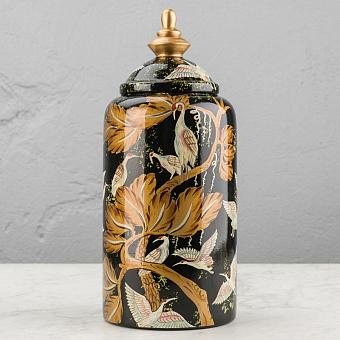 Crane Lidded Vase
