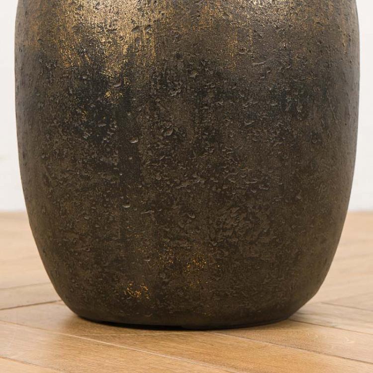 Кашпо-чаша Эффектори Металл золотая патина, S Effectory Metal Bowl Pot Rough Gold Patina Small