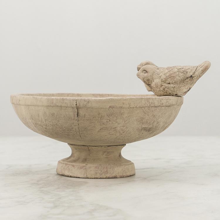 Чаша на подставке Птицы Bird Bath On Feet Grey
