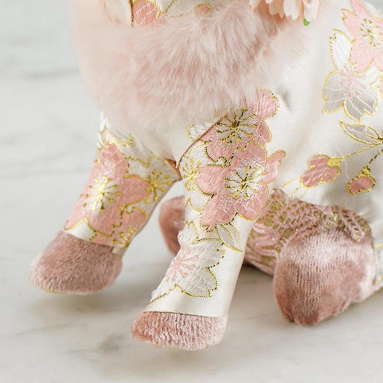 Фигурка из ткани Розовая свинья Fabric Seated Pig Pink