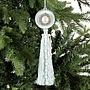 Новогодняя подвеска Tassel With Pearls Light Blue 21 cm