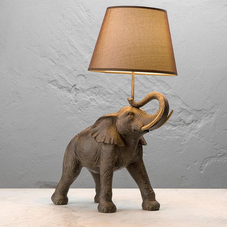 Настольная лампа с абажуром Слон Elephant Lamp Hati
