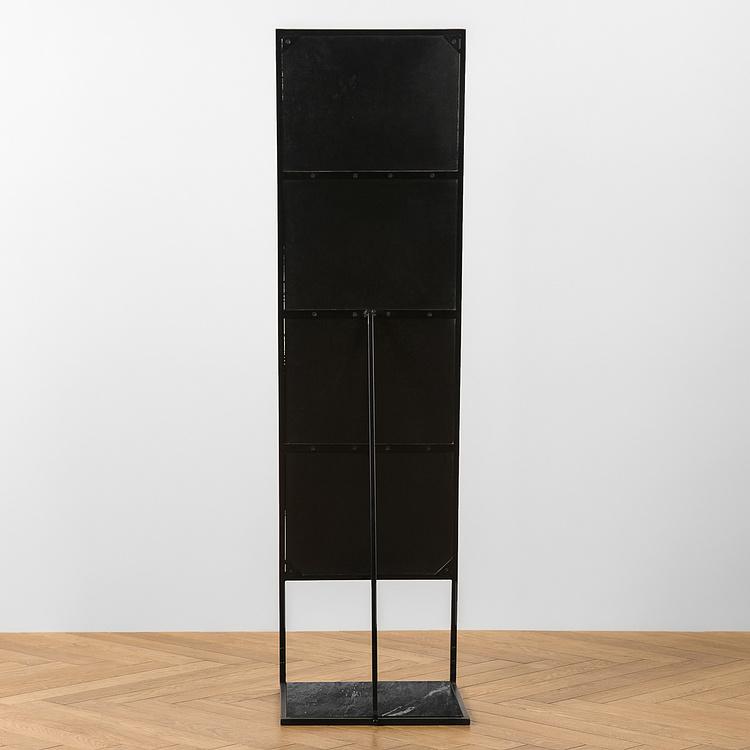 Напольное зеркало на чёрной мраморной подставке Black Marble Base Standing Mirror